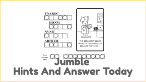 Jumble hints and answers today